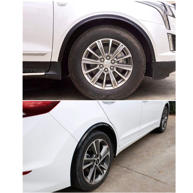 TuTuYa Fender Flares, 4.9Ft/1.5m Universal Car Wheel Fender Extension Moulding Flares Auto Tyre Eyebrow Trim Strip Stick Out Edge,Pack of 4 Pcs - Image 2